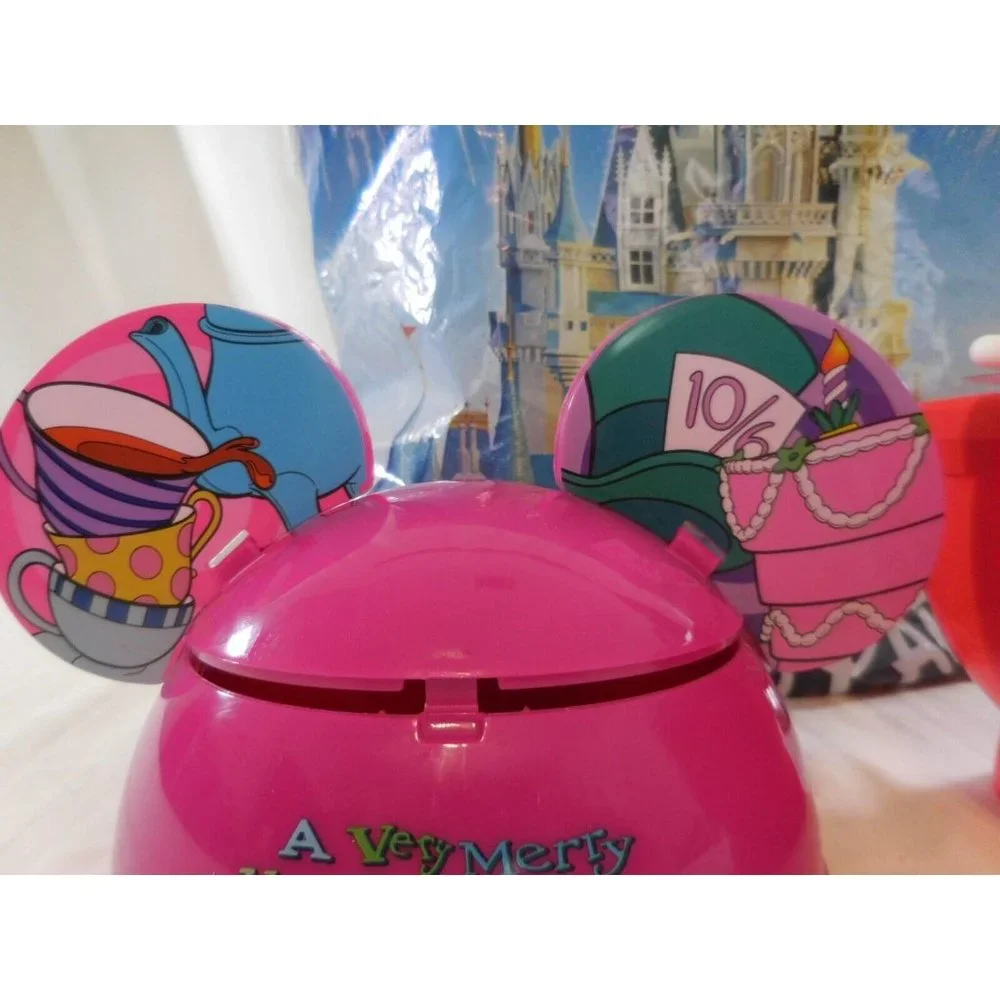 Disney Parks Ear Hat A Very Merry Unbirthday Ice Cream Sundae Bowl + Mickey Sink
